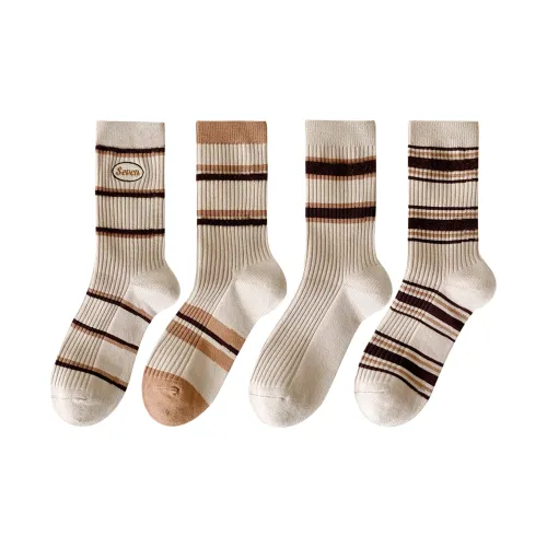 XXLLG Mid Calf Socks Women's 4 Pack