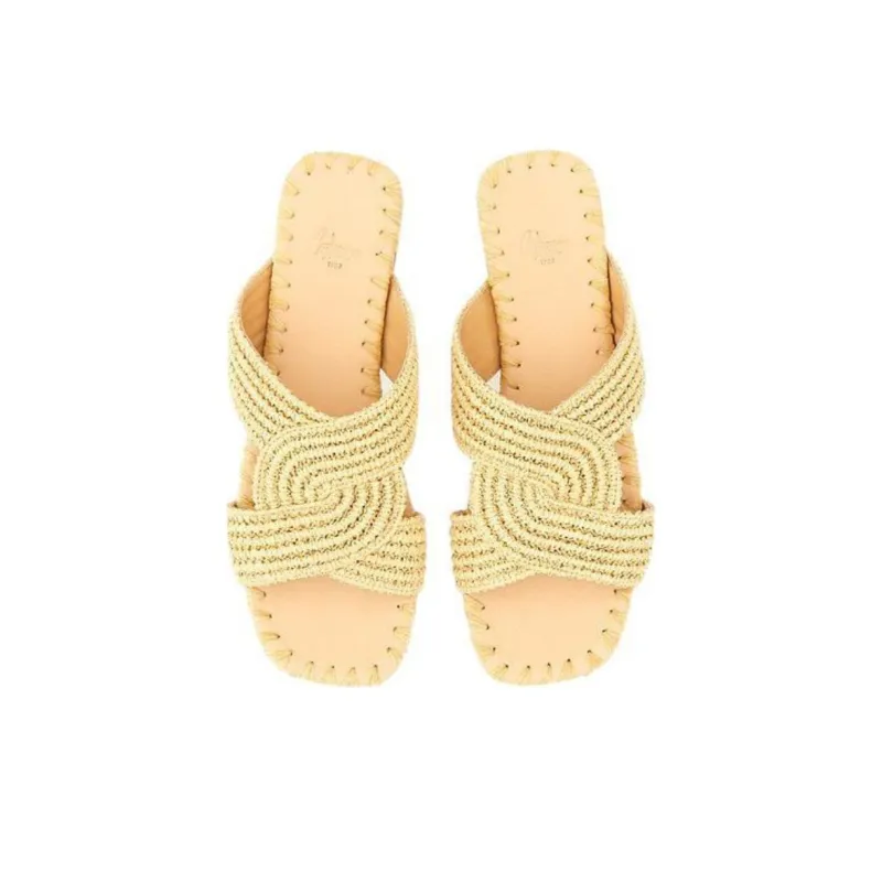 Castañer Prado Twist Detail Colour Block Slides Women's-3