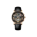 Rose Gold Case Black Dial Belt Style