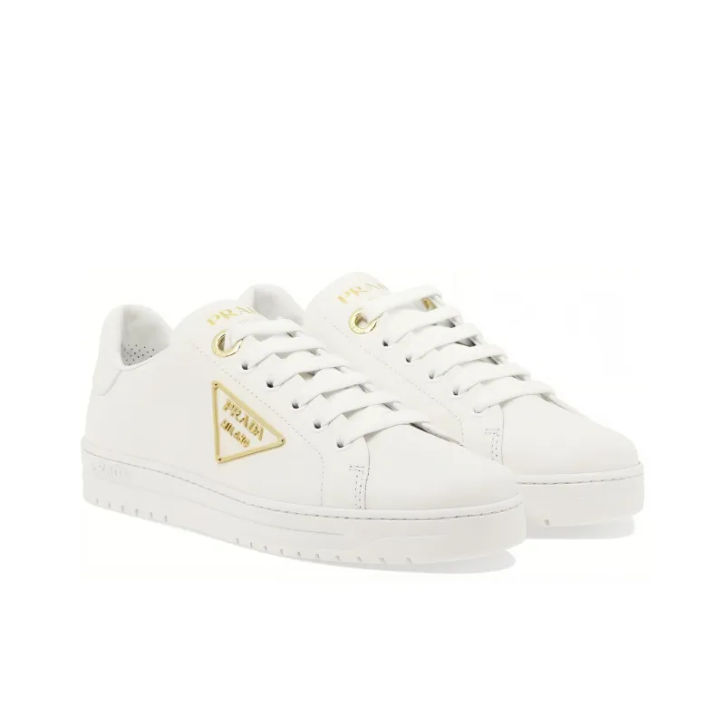 PRADA Low Top Stylish Skateboarding Shoes Women's White-2