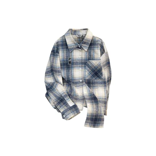 TOUCH Shirts Women's Blue Plaid