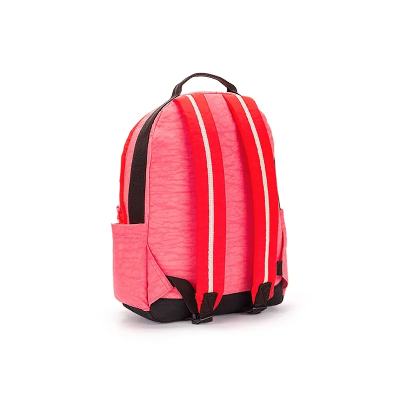 Kipling Polyamide Backpack Medium Size Unisex Pink & Orange Block Patchwork/White, Black & Green Patchwork-1