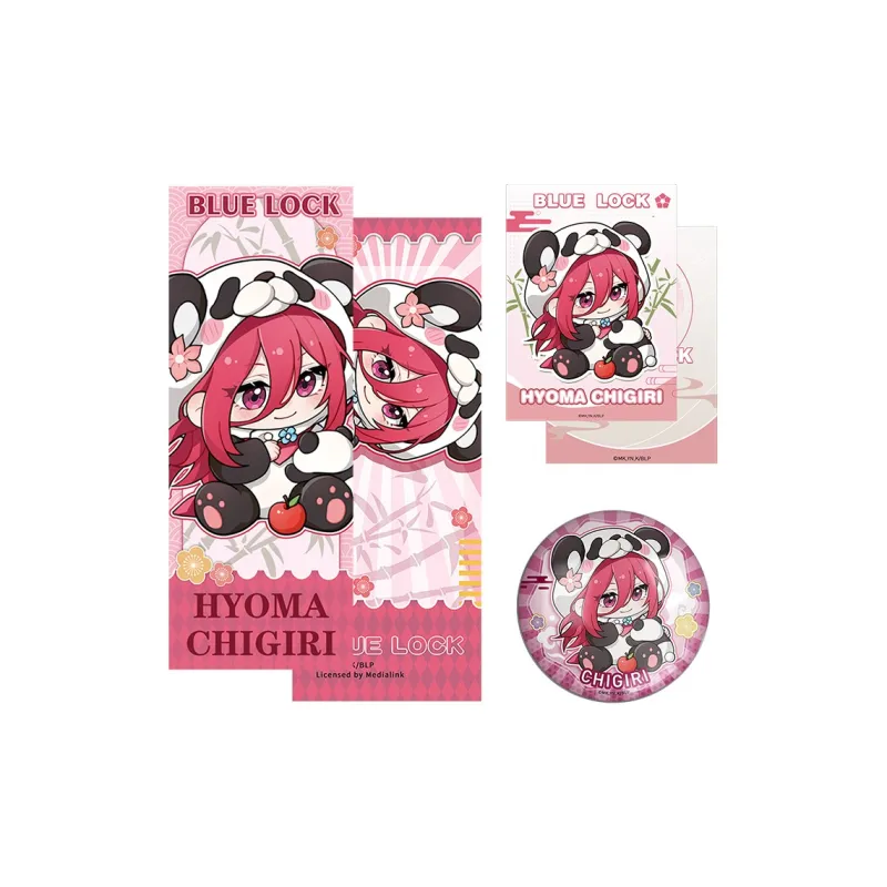 Crooked Melon Production Blue Lock Panda Collection 75mm Double Flash Tin Badge Laser Ticket Polaroid Combo Set Badges-7