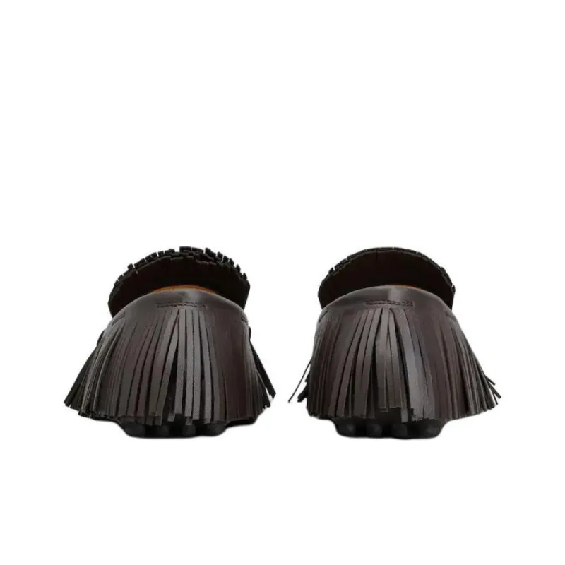 TOD'S Fringed Slip On Loafers Women's-3