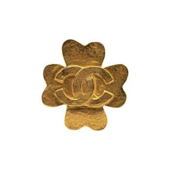 CHANEL 1995 Plated Cc Costume Brooch