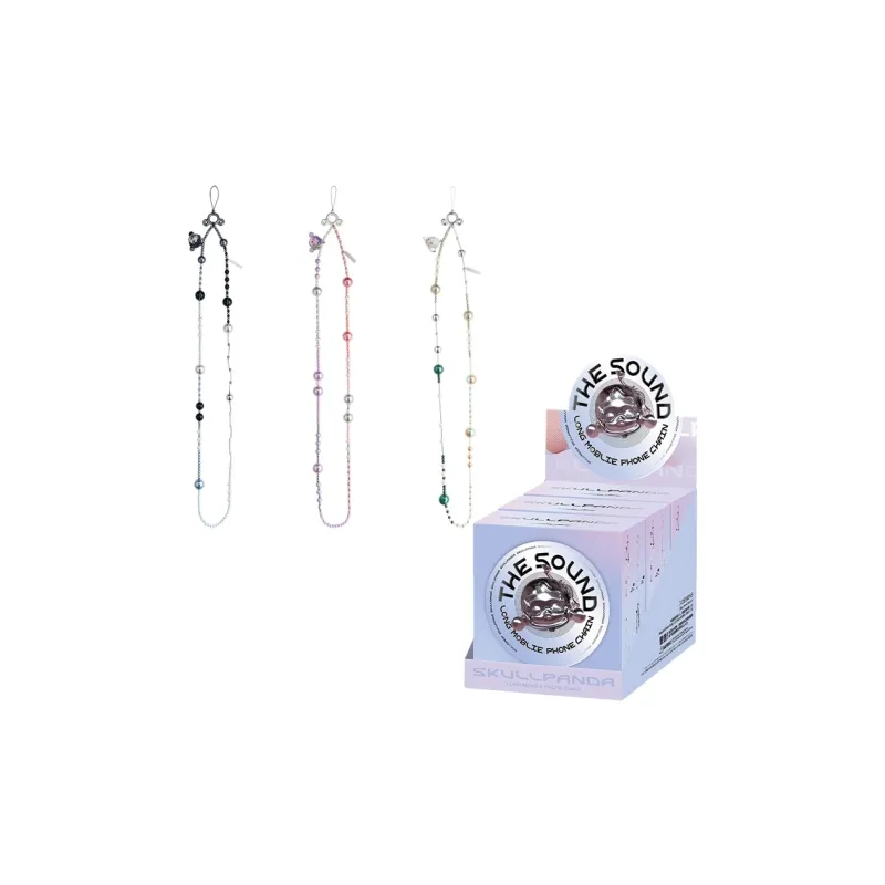 POP MART Skullpanda Sound Collection Long Cell Phone Chain Blind Box Products Single Mystery Box/Full Box 3 Pcs-0