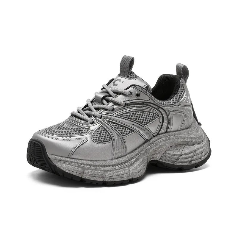 C°BANNER Low Top Chunky Sneakers Women's Gunmetal-1