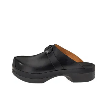 FERRAGAMO GANCINI Closed Toe Slippers Women's Black