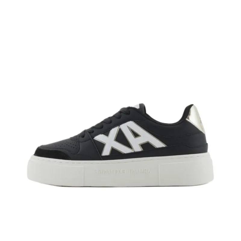 ARMANI EXCHANGEAE Low Top Skateboard Shoes Women's Black-0