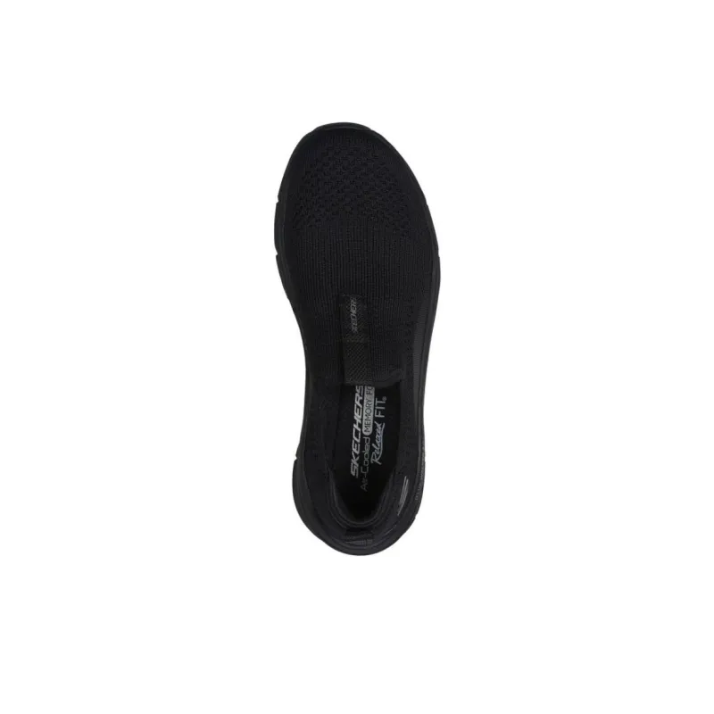 Skechers D'Lux Walker 2.0 Anti-Slip Wear-Resistant Low-Top Casual Shoes Women's Black-3