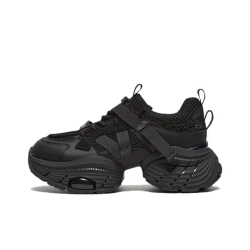 BASTO Dark Night Galaxy Cushioning Lightweight Breathable Low Top Chunky Sneakers Women's