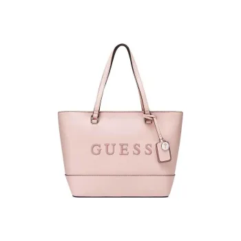GUESS Saffiano Leather Tote Bag Shopping Bag Handbag Shoulder Bag Women's Pink