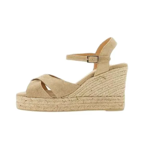 Castañer Woven Raffia Wedge Espadrilles