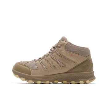 HOT POTATO Cushioned Wear Resistant Lightweight Breathable Slip Resistant Mid Top Hiking Shoes Unisex Light Olive
