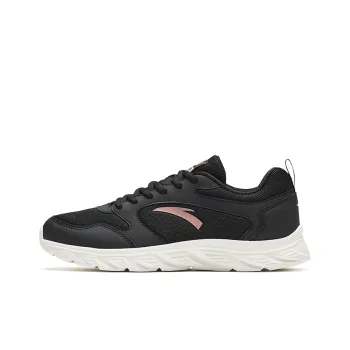 Anta Anti Slip Wear Resistant Low Top Running Shoes Women's Black Rose Gold