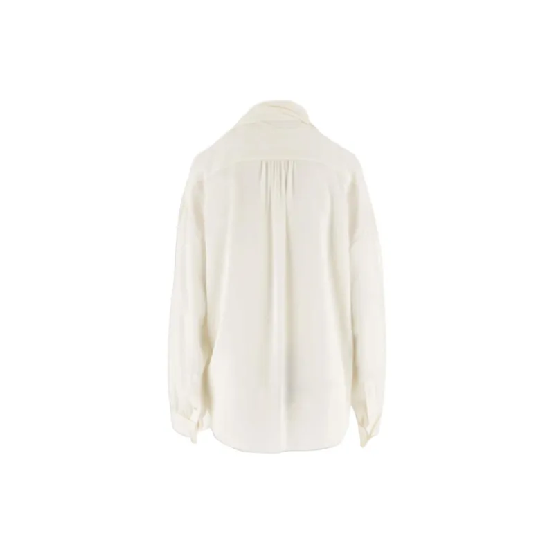 THE ROW Darnelle Draped Silk Blouse-1