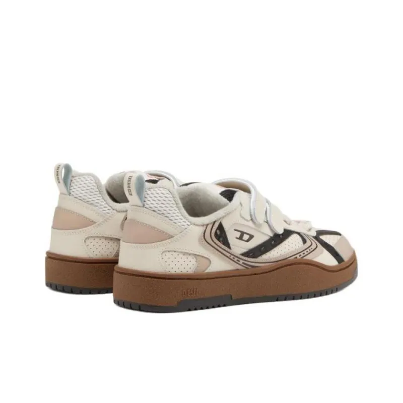 DIESEL S-Ukiyo Low-Top Skateboard Shoes Men's Beige-3