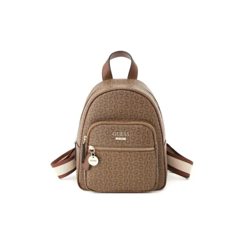 GUESS Polyurethane Backpack Regular Women's Brown