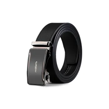 MILLIE'S Trendy Young Business Pants With Automatic Buckle Cow Leather Leather Belts Men's Width: 3.5cm