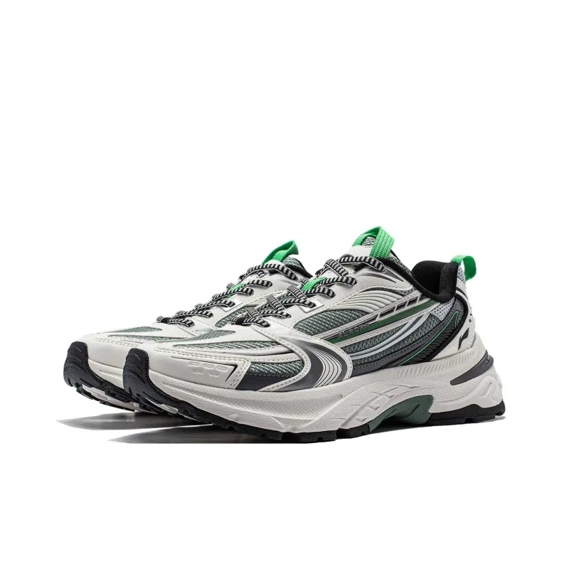 LiNing Aurora 2K V2 Wear Resistant Slip Resistant Low Top Casual Shoes Women's Mist White Lake Ethereal Green-3