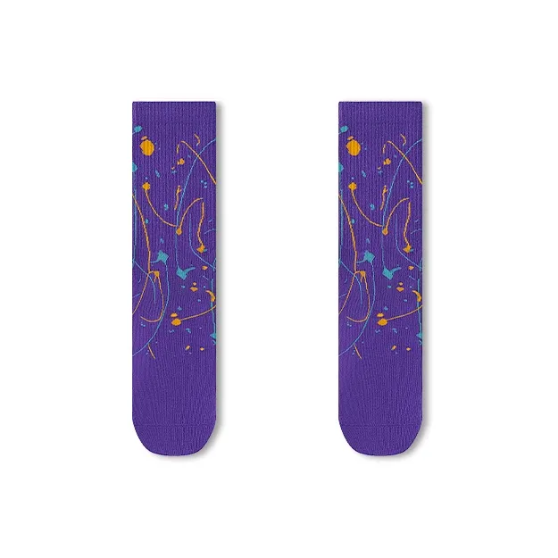 Taste The Color Mid Calf Socks Unisex 2 Pack-12