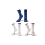 [3 Pack]Dark Blue+White+Beige Yellow