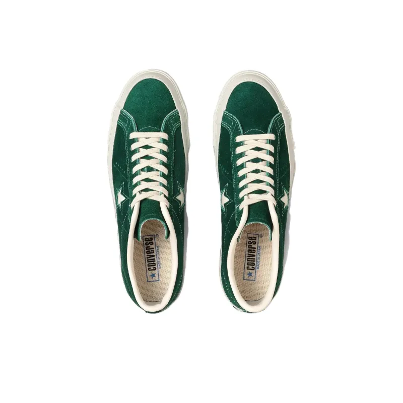 Converse One Star Anti Slip Wear Resistant Low Top Canvas Shoes Unisex Green-3