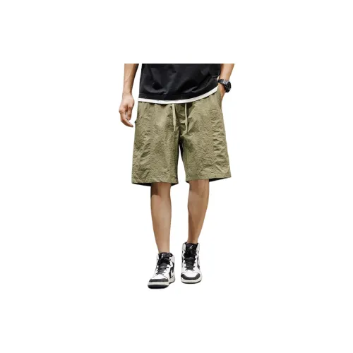 Tonlion Casual Shorts Men Light Army Green