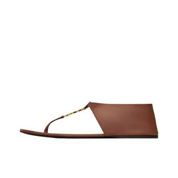 SAINT LAURENT Cassandra Logo Plaque Sandals Women's