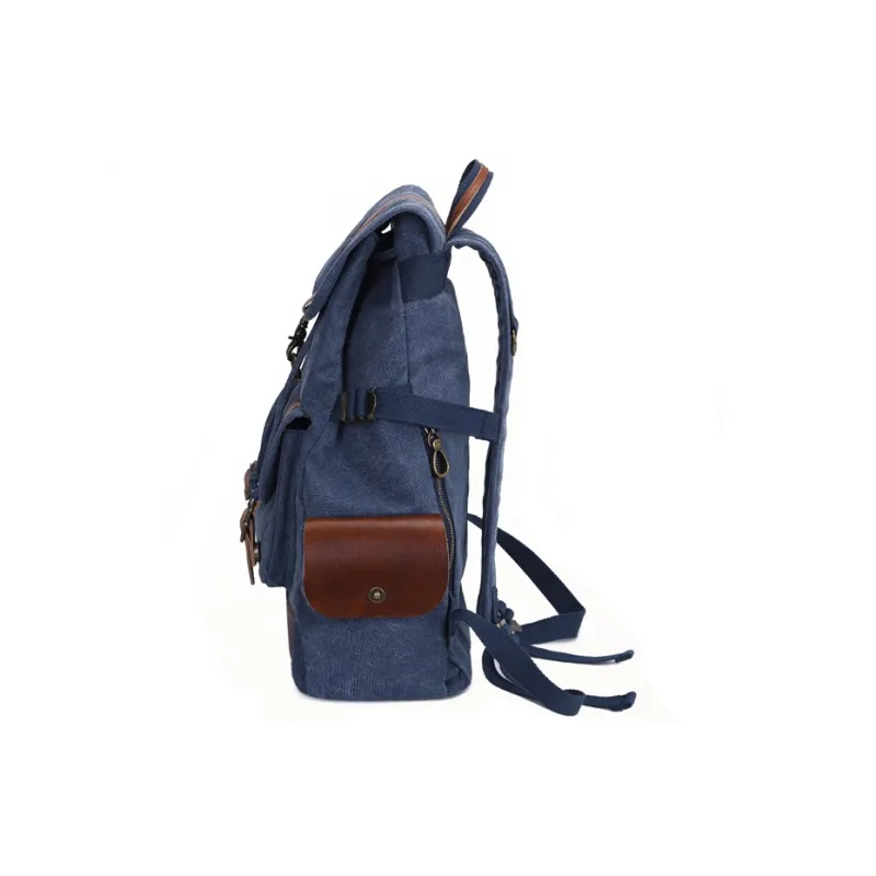 H YXIANG Canvas Backpack Men's Multicolor-5