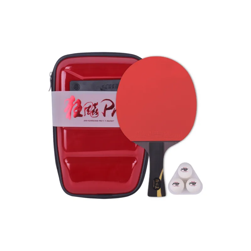 DHS Ping Pong Paddles Unisex All Wood Black/Red-1