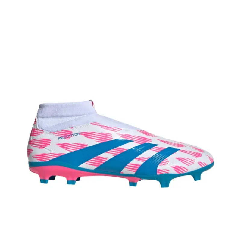 Adidas PREDATOR LEAGUE Anti Slip Wear Resistant Soccer Shoes Men's White Blue Pink-1