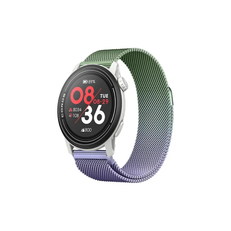 FZRT COROS Compatibility Watch Band Stainless Steel Metal Beige Blue Magnetic Steel Band Metal-11