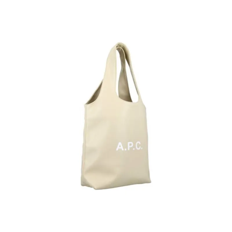 A.P.C Cotton One Shoulder Handbag Medium Size Women's Natural-1