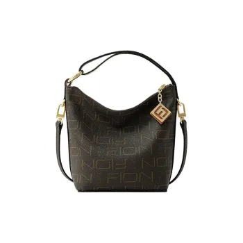 FION Artificial Leather Handbag Crossbody Bag Women's Camel