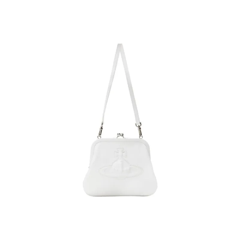 Vivienne Westwood Recycled Polyurethane Crossbody Bag Shoulder Bag Unisex White-0