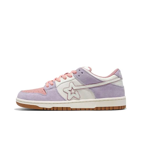 RIPSTAR SKBD Low Maxes Gradual Pink Anti Slip Wear Resistant Low Top Skateboard Shoes Unisex Pink Purple