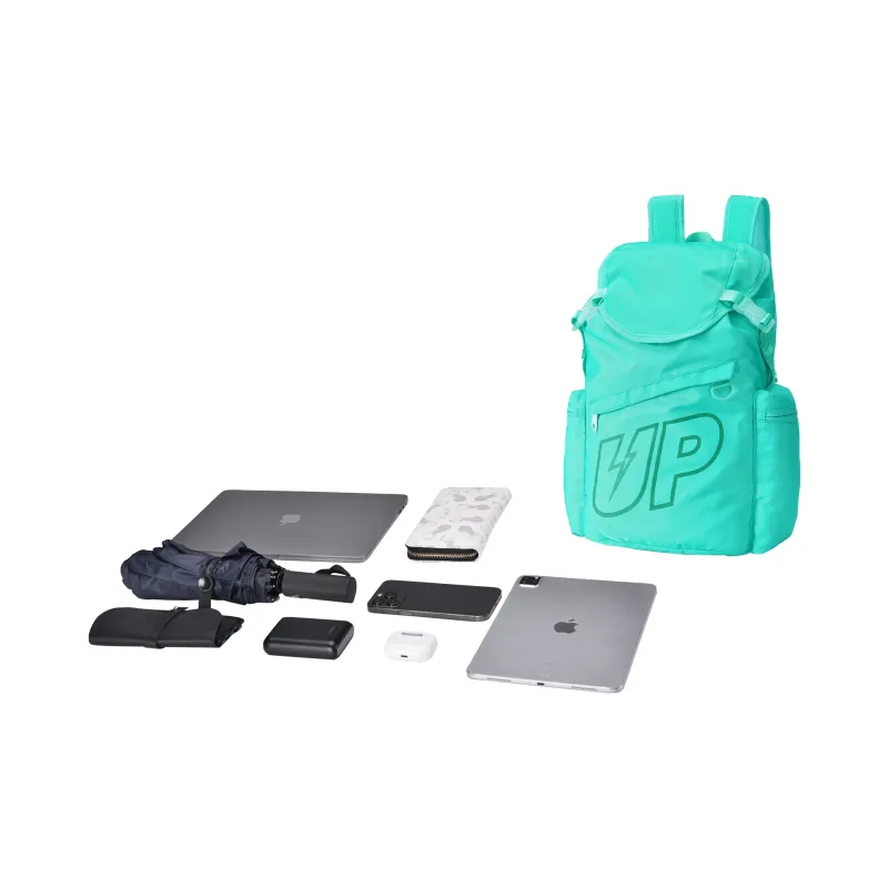 TURN UP Polyester Students Backpack Regular Unisex Mint Green-4