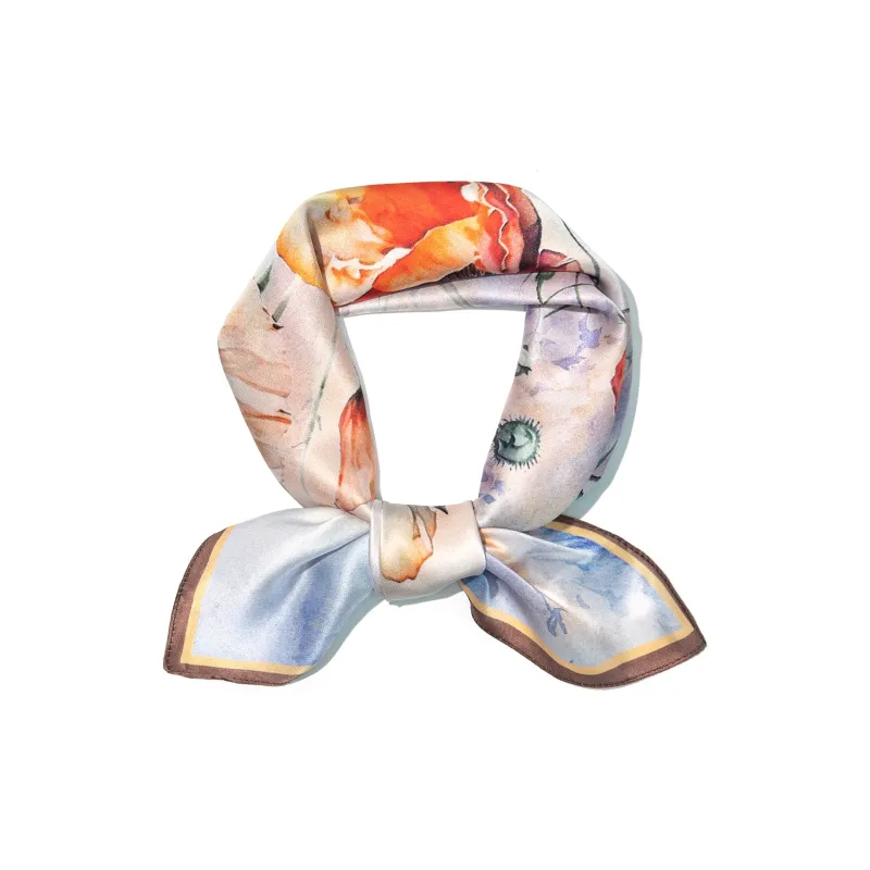 Shanghai Story 100% Mulberry Silk Silk Scarves Women's Patch Bamboo Leaf Flower Gift Box Set-34
