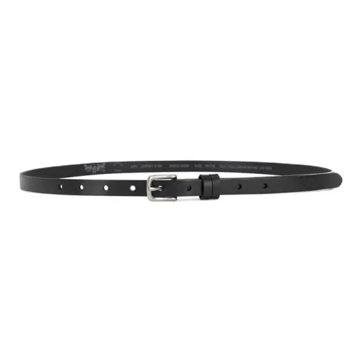 Levi’s Brand Logo Cow Leather Leather Belts Women's Black-0