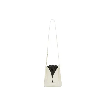 JIL SANDER Cow Leather Shoulder Bag Crossbody Bag Small Size Women's Eggshell White