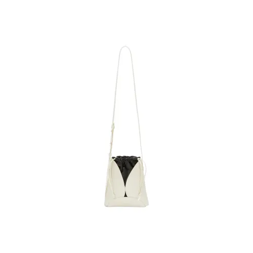 JIL SANDER Cow Leather Shoulder Bag Crossbody Bag Small Size Women's Eggshell White