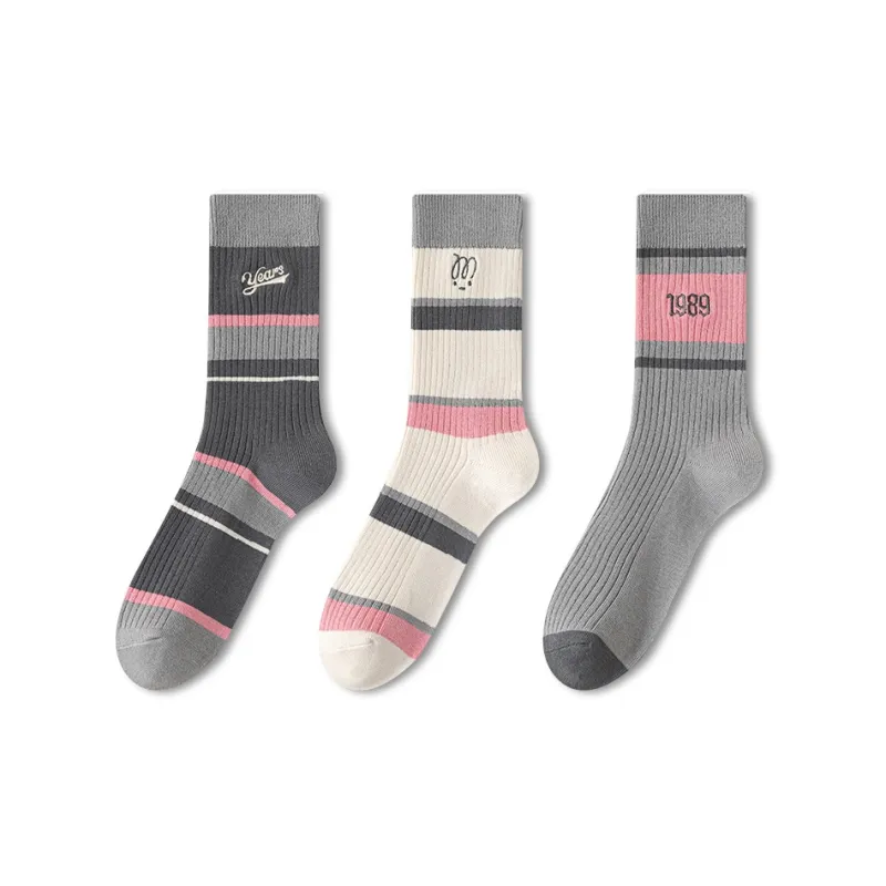 JIAZINI Mid Calf Socks Women's Combo Set-24