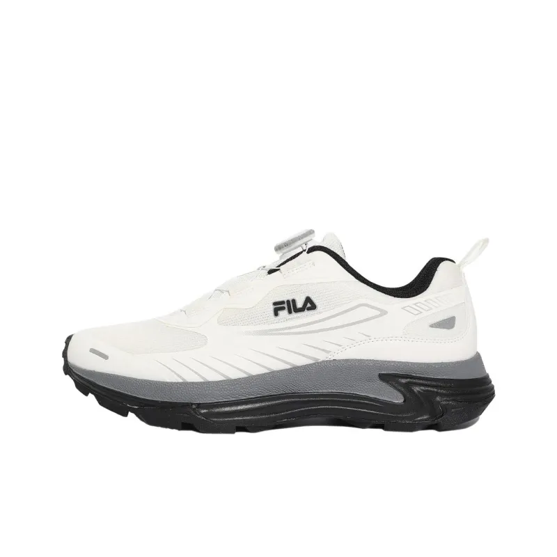 FILA Float Anti Slip Wear Resistant Low Top Running Shoes Unisex White-0