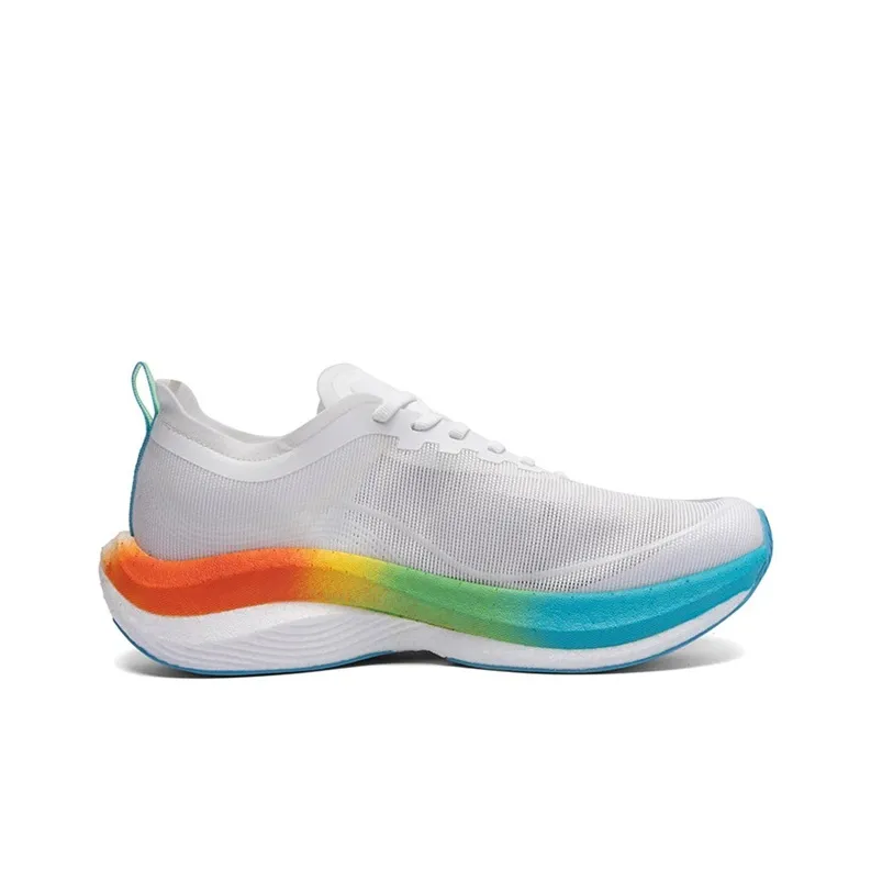 LPMX Breathable Lightweight Rebound Low Top Long Distance Running Running Shoes Men's White-1
