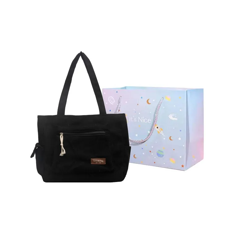 GOX Corduroy Shoulder Bag Women's Multicolor-6