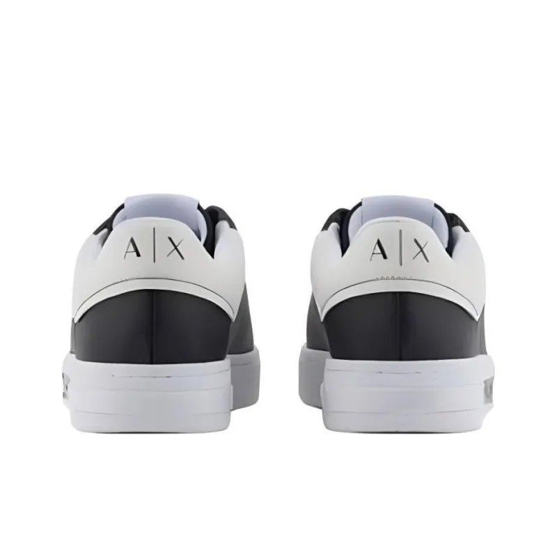 ARMANI EXCHANGEAE Low Top Skateboard Shoes Men's Black White-4