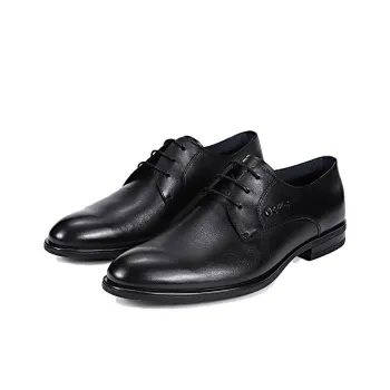 GOLDLION Dress Shoes Men Low-Top Black
