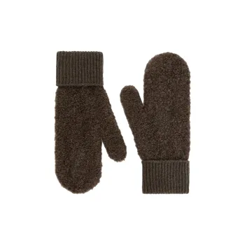 ARKET Wool Knit Gloves Women's Brown