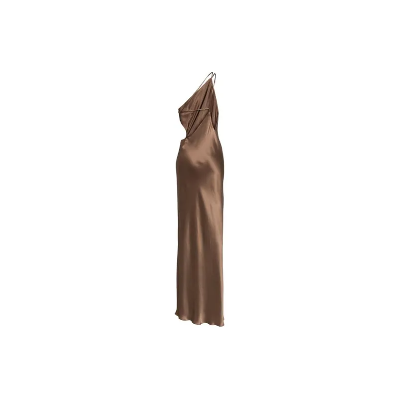MICHELLE MASON SS24 Sleeveless Dress Women's Umber-1